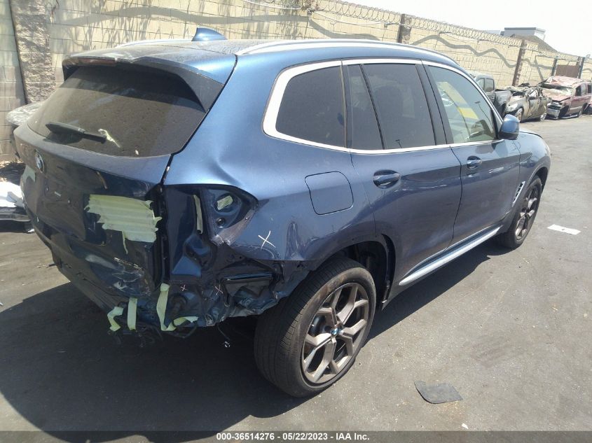2022 BMW X3 SDRIVE30I - 5UX43DP04N9M82639