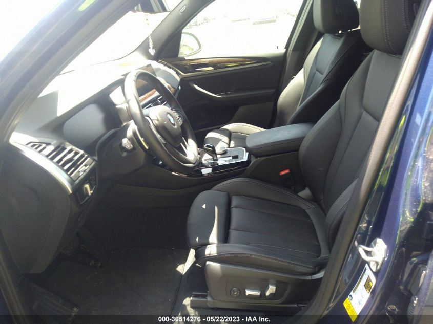 2022 BMW X3 SDRIVE30I - 5UX43DP04N9M82639