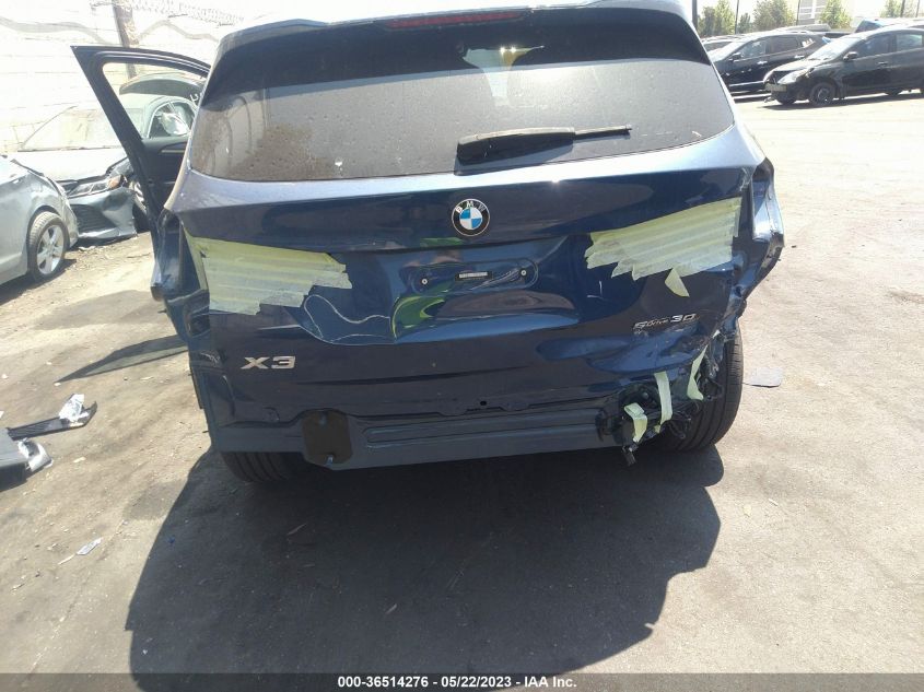 2022 BMW X3 SDRIVE30I - 5UX43DP04N9M82639