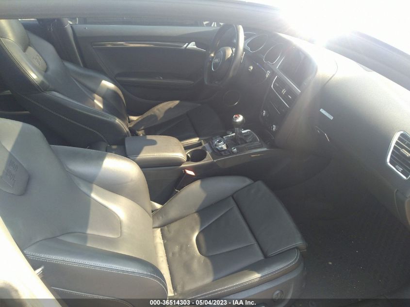 2013 AUDI S5 PREMIUM PLUS WAUCGAFR7DA079717