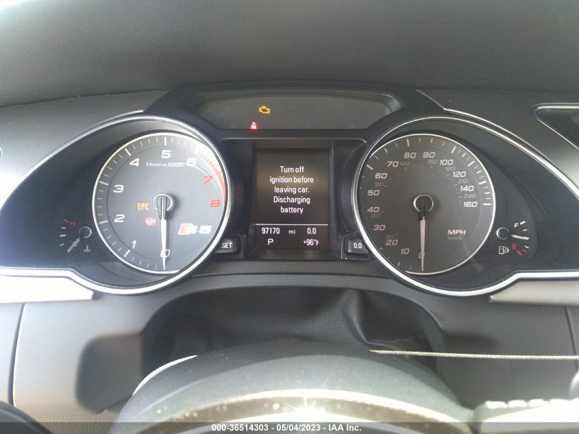 2013 AUDI S5 PREMIUM PLUS WAUCGAFR7DA079717
