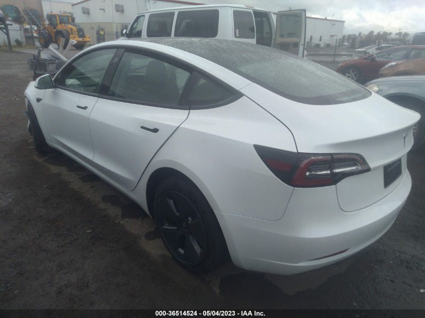 2022 TESLA MODEL 3 - 5YJ3E1EA8NF242162