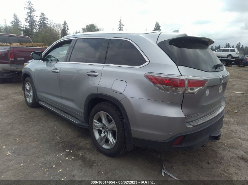 2016 TOYOTA HIGHLANDER LIMITED - 5TDDKRFH9GS298357