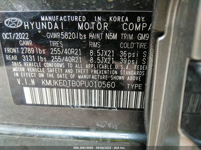 2023 GENESIS GV60 PERFORMANCE - KMUKEDTB0PU010560