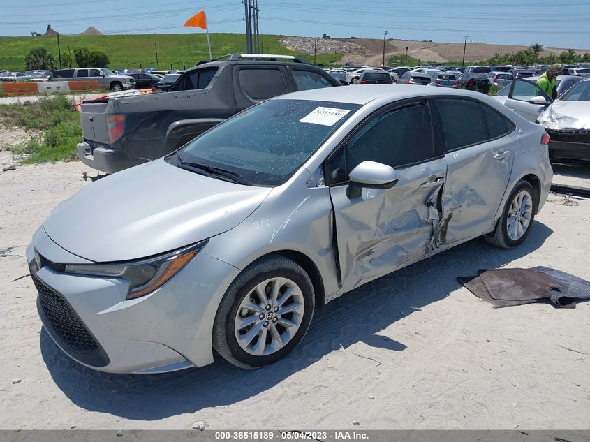 VIN 5YFVPMAEXNP389293 2022 TOYOTA COROLLA LE