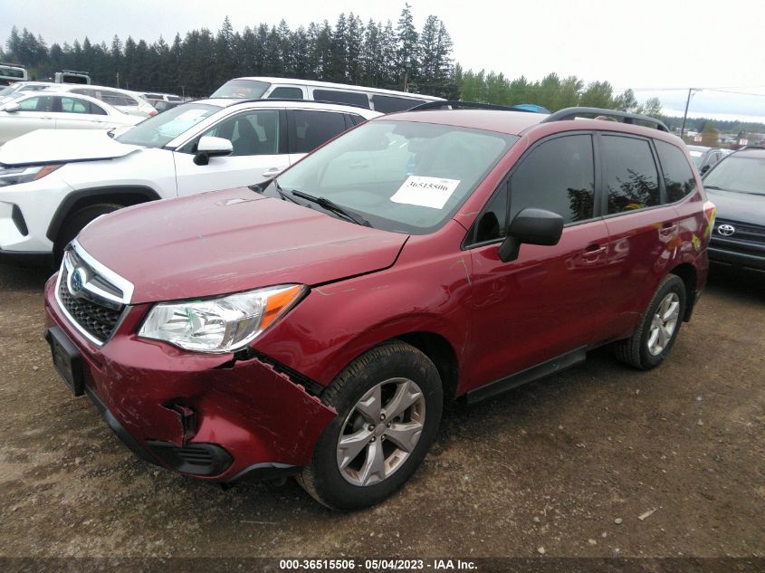 2016 SUBARU FORESTER 2.5I - JF2SJABC8GH555018