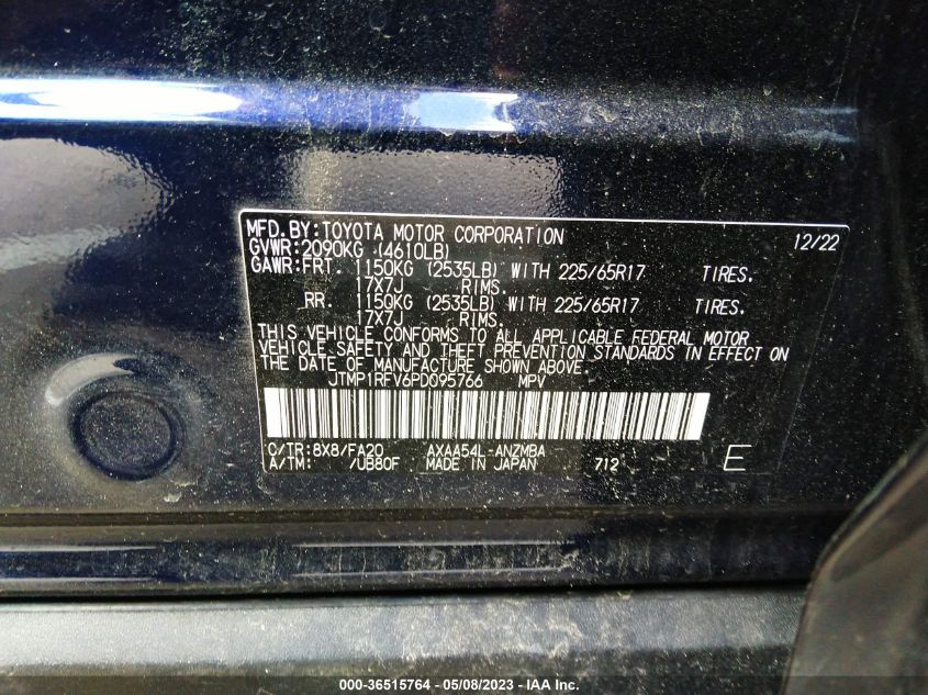 2023 TOYOTA RAV4 XLE - JTMP1RFV6PD095766