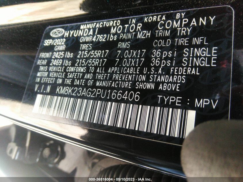 2023 HYUNDAI KONA ELECTRIC SE - KM8K23AG2PU166406
