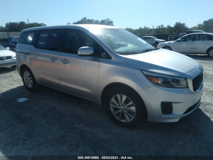 2016 KIA SEDONA L - KNDMA5C12G6125508