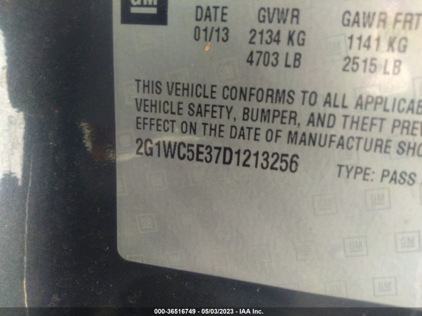 2013 CHEVROLET IMPALA LTZ - 2G1WC5E37D1213256