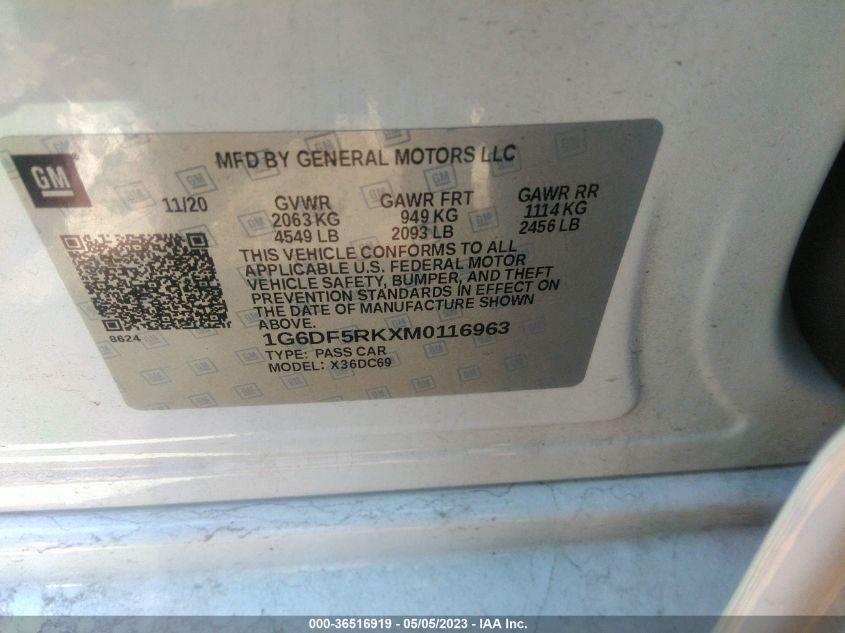 2021 CADILLAC CT4 PREMIUM LUXURY - 1G6DF5RKXM0116963