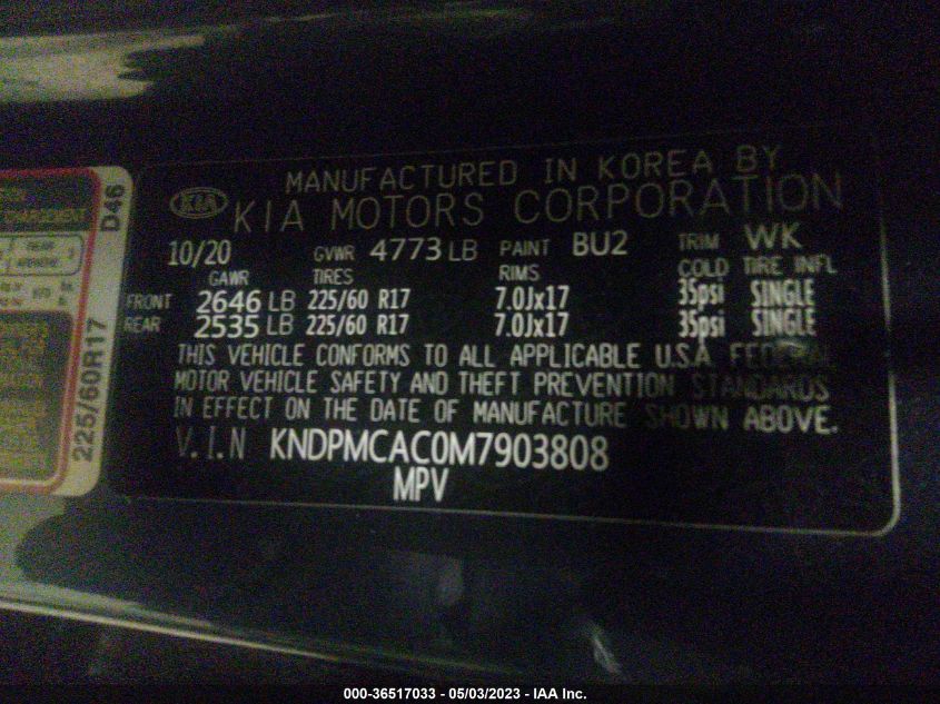 2021 KIA SPORTAGE LX - KNDPMCAC0M7903808
