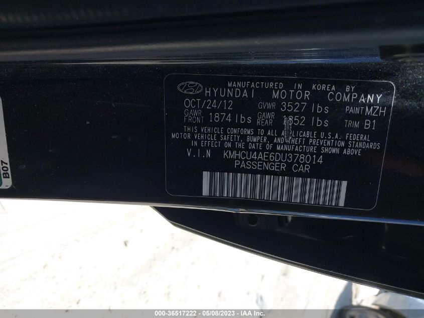 2013 HYUNDAI ACCENT GLS - KMHCU4AE6DU378014