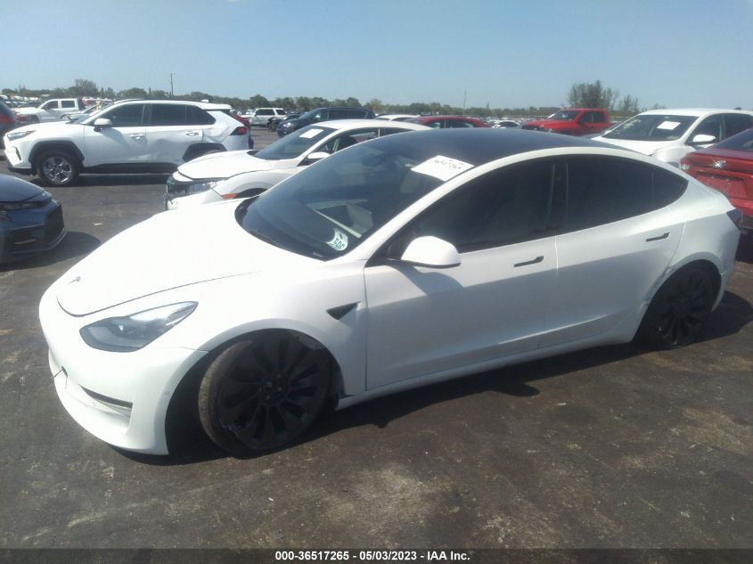 2022 TESLA MODEL 3 PERFORMANCE - 5YJ3E1EC2NF109740
