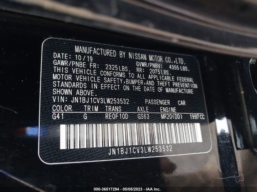 2020 NISSAN ROGUE SPORT SV - JN1BJ1CV3LW253532