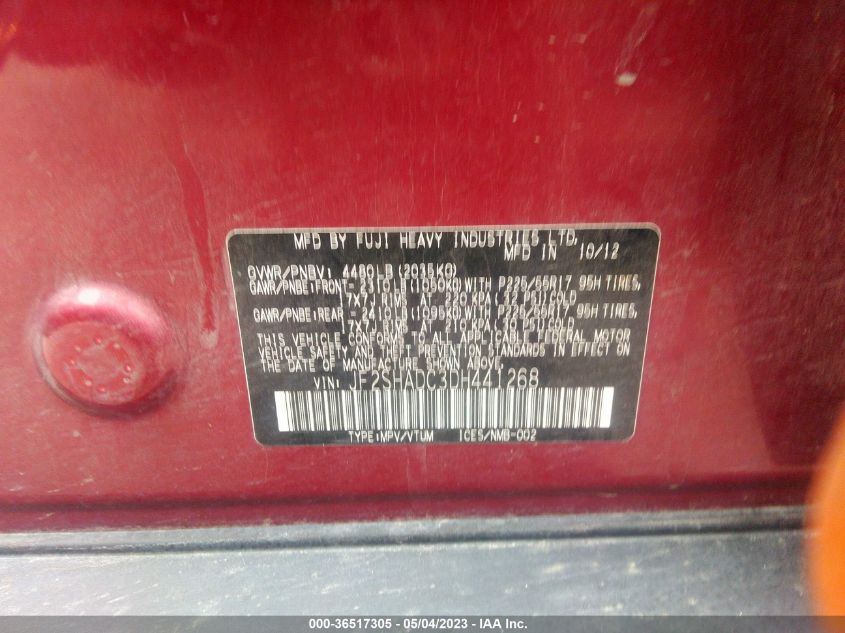 2013 SUBARU FORESTER 2.5X PREMIUM - JF2SHADC3DH441268