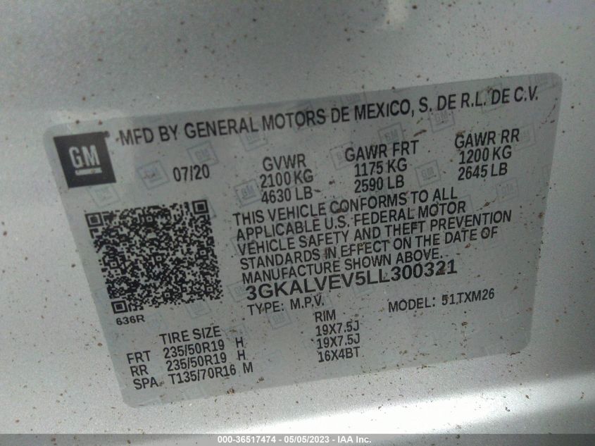 2020 GMC TERRAIN SLT - 3GKALVEV5LL300321