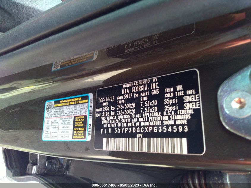 2023 KIA TELLURIDE EX - 5XYP3DGCXPG354593
