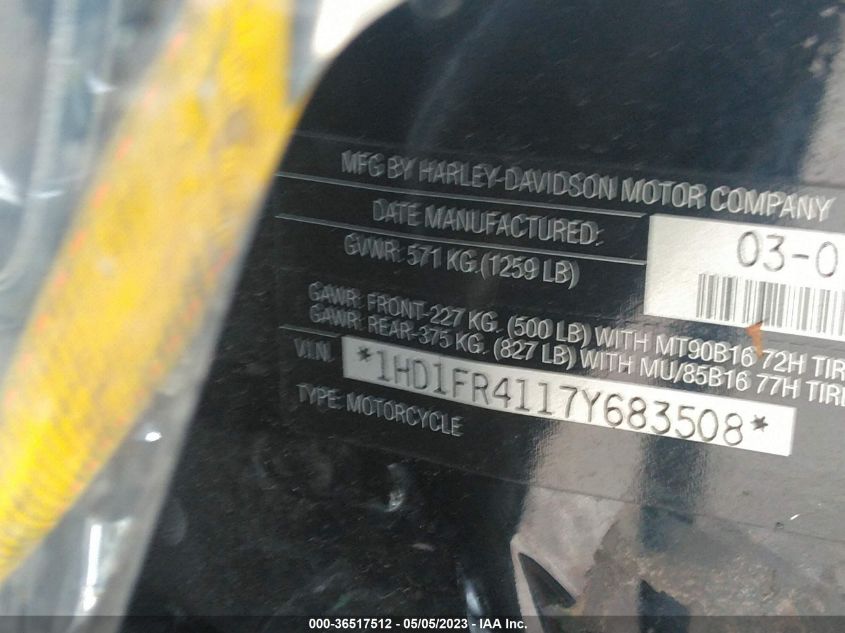 2007 HARLEY-DAVIDSON FLHRCI - 1HD1FR4117Y683508