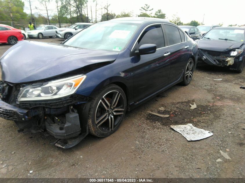 2016 HONDA ACCORD SEDAN SPORT - 1HGCR2F50GA079337
