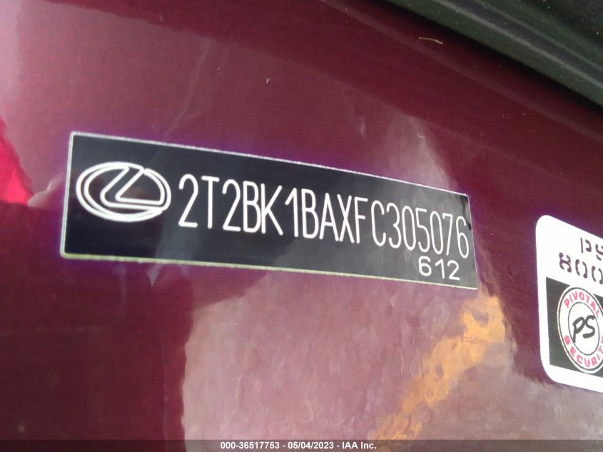 2015 LEXUS RX 350 - 2T2BK1BAXFC305076