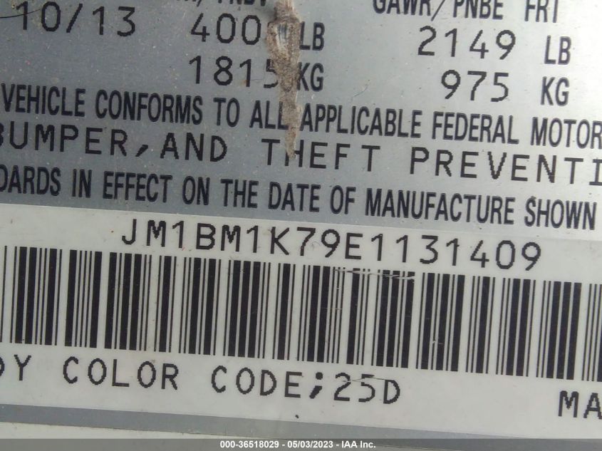 2014 MAZDA MAZDA3 I SPORT - JM1BM1K79E1131409