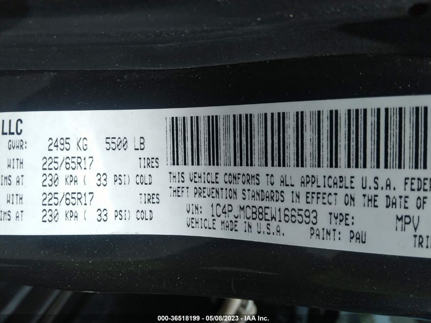 2014 JEEP CHEROKEE LATITUDE - 1C4PJMCB8EW166593