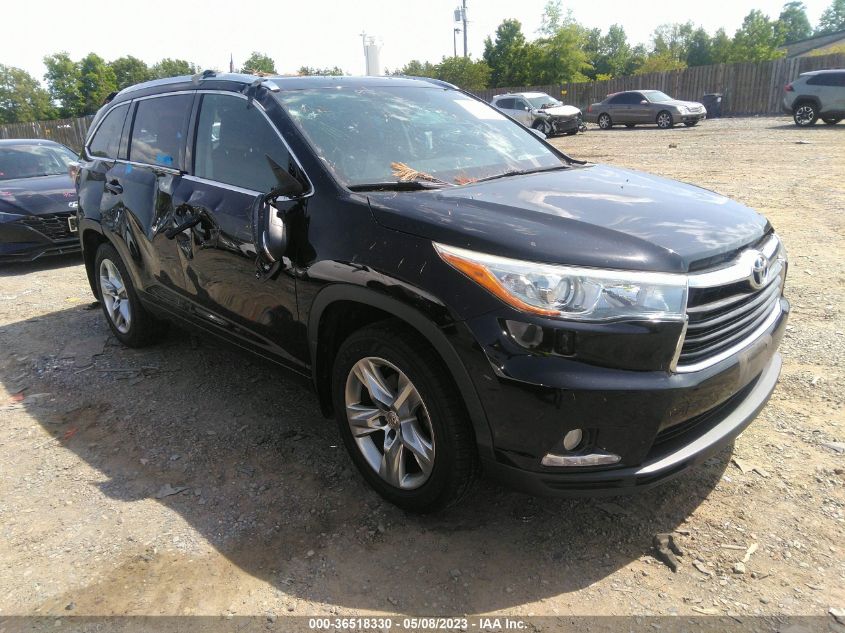 2015 TOYOTA HIGHLANDER LIMITED - 5TDDKRFH3FS183476