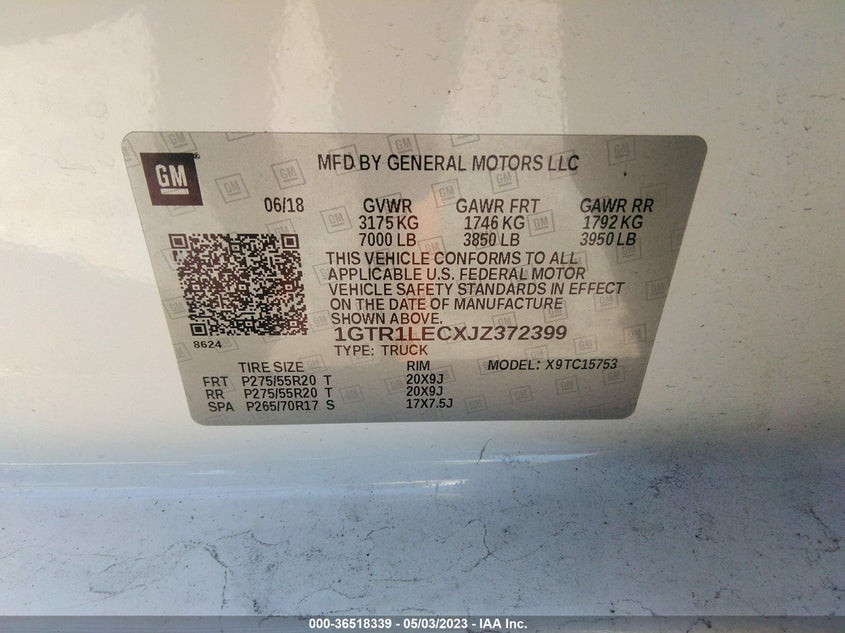 2018 GMC C1500 — photo 9 of 11 | VIN 1GTR1LECXJZ372399