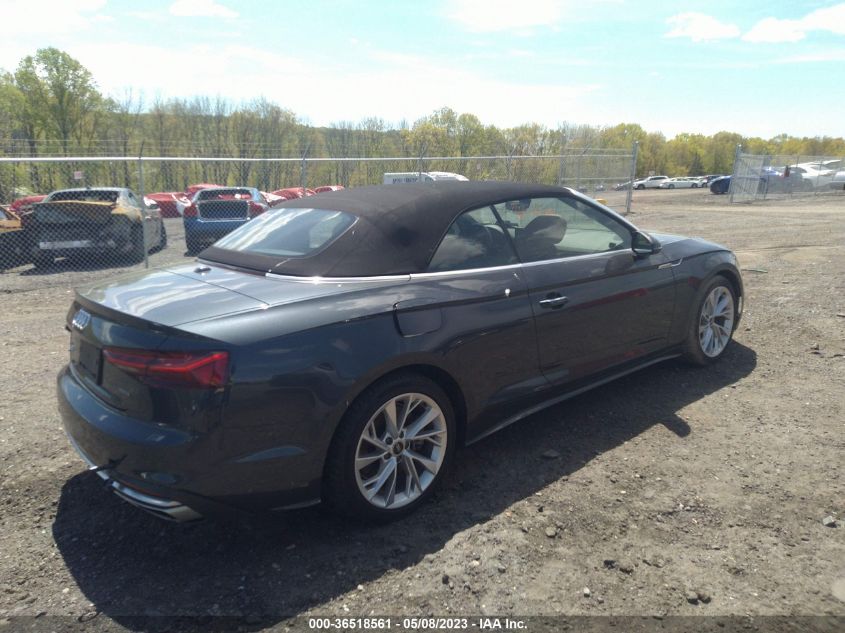 2021 AUDI A5 CABRIOLET PREMIUM PLUS - WAUWAGF52MN001885