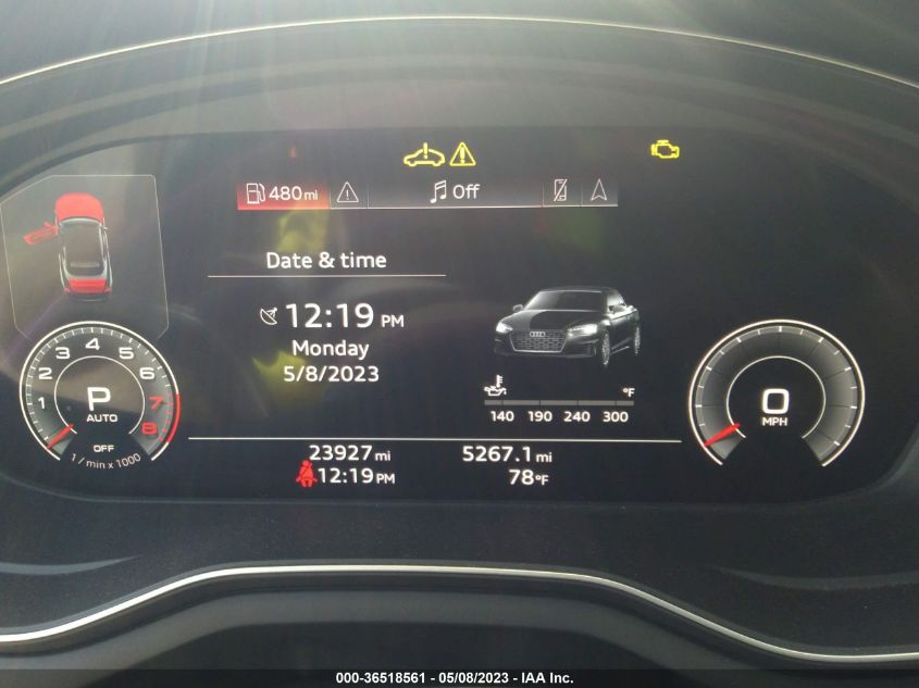 2021 AUDI A5 CABRIOLET PREMIUM PLUS - WAUWAGF52MN001885