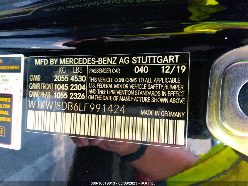 2020 MERCEDES-BENZ C-CLASS C 300 - W1KWJ8DB6LF991424