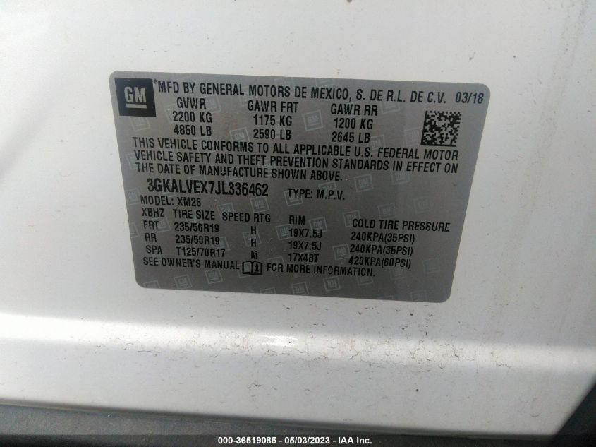 2018 GMC TERRAIN SLT - 3GKALVEX7JL336462