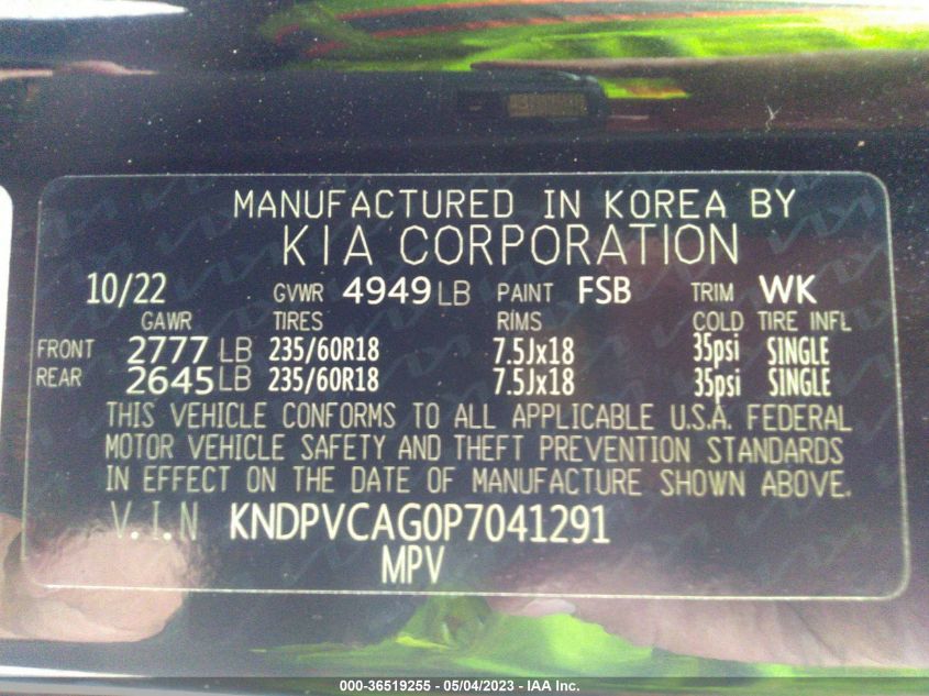 2023 KIA SPORTAGE HYBRID EX - KNDPVCAG0P7041291