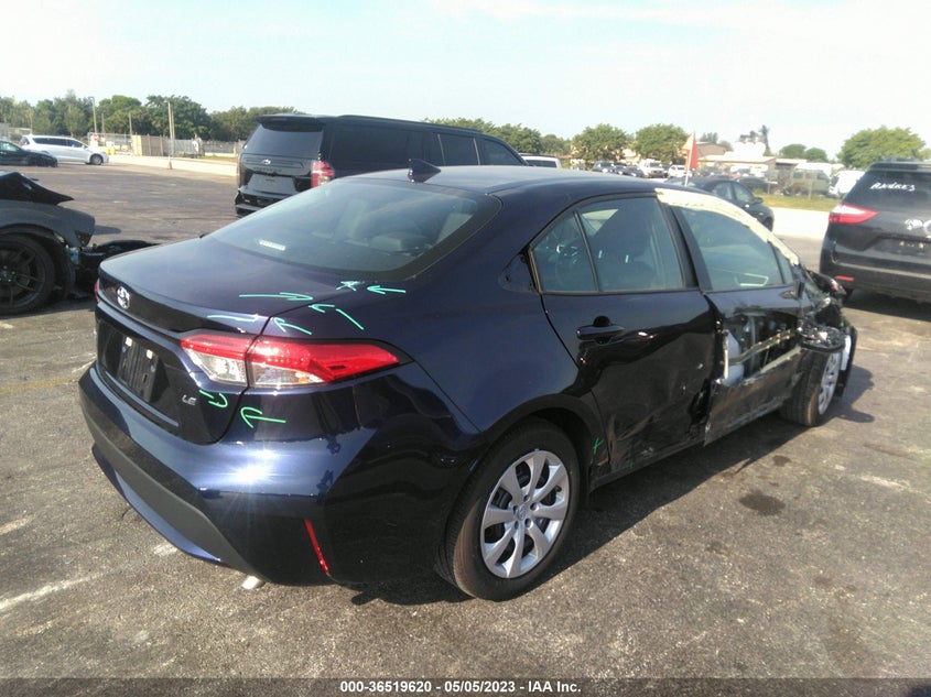 VIN 5YFEPMAE2NP373542 2022 TOYOTA COROLLA LE