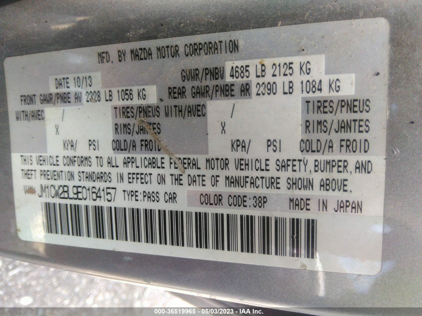 2014 MAZDA MAZDA5 SPORT - JM1CW2BL9E0164157