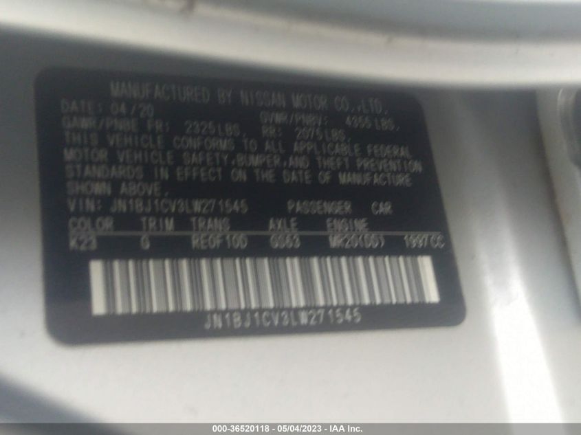 2020 NISSAN ROGUE SPORT S - JN1BJ1CV3LW271545