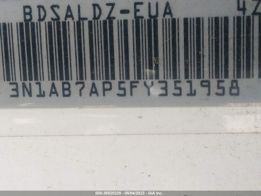 2015 NISSAN SENTRA SV - 3N1AB7AP5FY351958