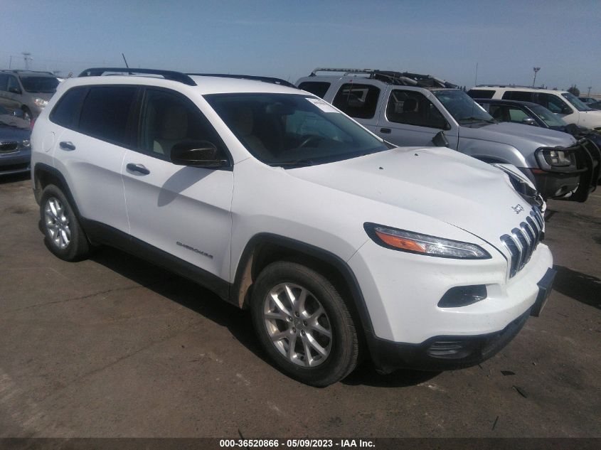 2016 JEEP CHEROKEE SPORT - 1C4PJMAB4GW117302