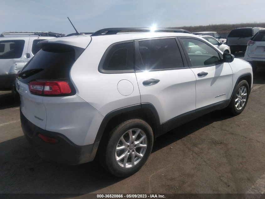 2016 JEEP CHEROKEE SPORT - 1C4PJMAB4GW117302