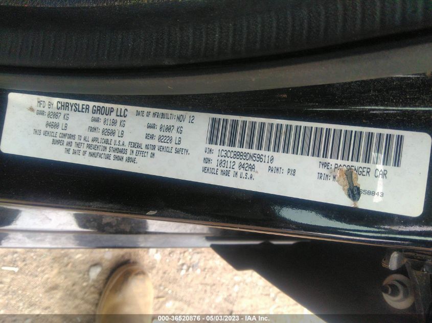 2013 CHRYSLER 200 TOURING - 1C3CCBBB9DN596110