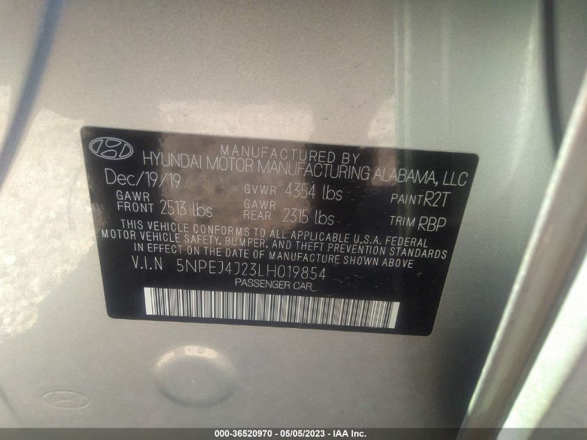 2020 HYUNDAI SONATA SEL PLUS - 5NPEJ4J23LH019854