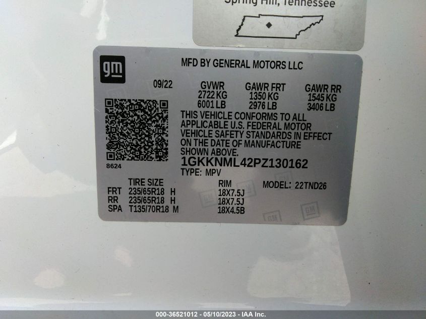 2023 GMC ACADIA SLT - 1GKKNML42PZ130162