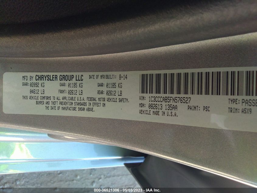 2015 CHRYSLER 200 LIMITED - 1C3CCCAB5FN576527