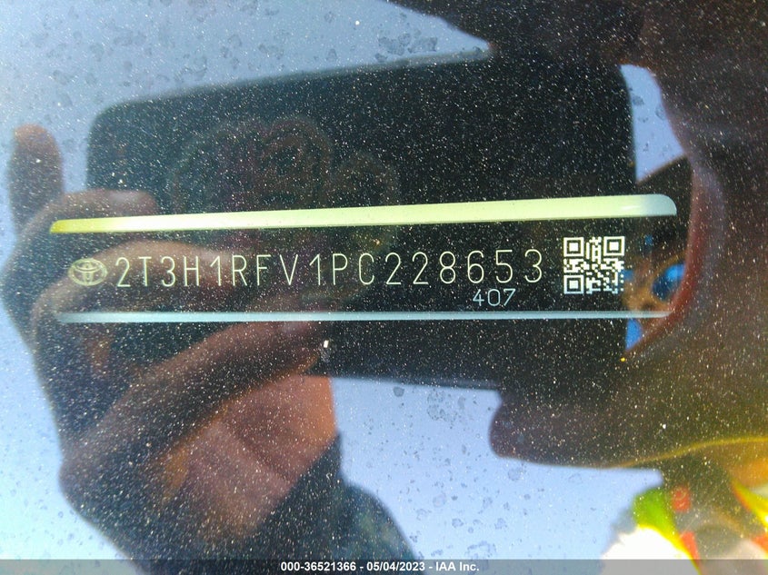 VIN 2T3H1RFV1PC228653 2023 TOYOTA RAV4 LE