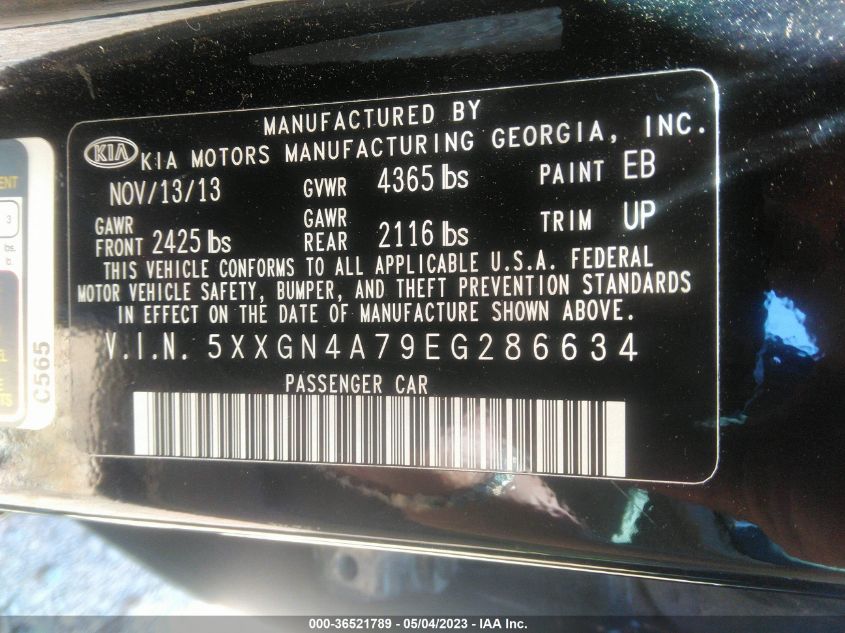 2014 KIA OPTIMA EX - 5XXGN4A79EG286634