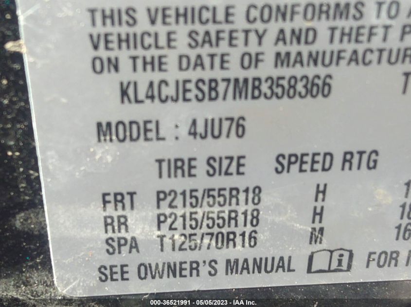 2021 BUICK ENCORE PREFERRED - KL4CJESB7MB358366
