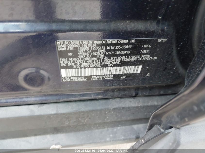 2020 TOYOTA RAV4 XLE PREMIUM - 2T3C1RFV5LW077657