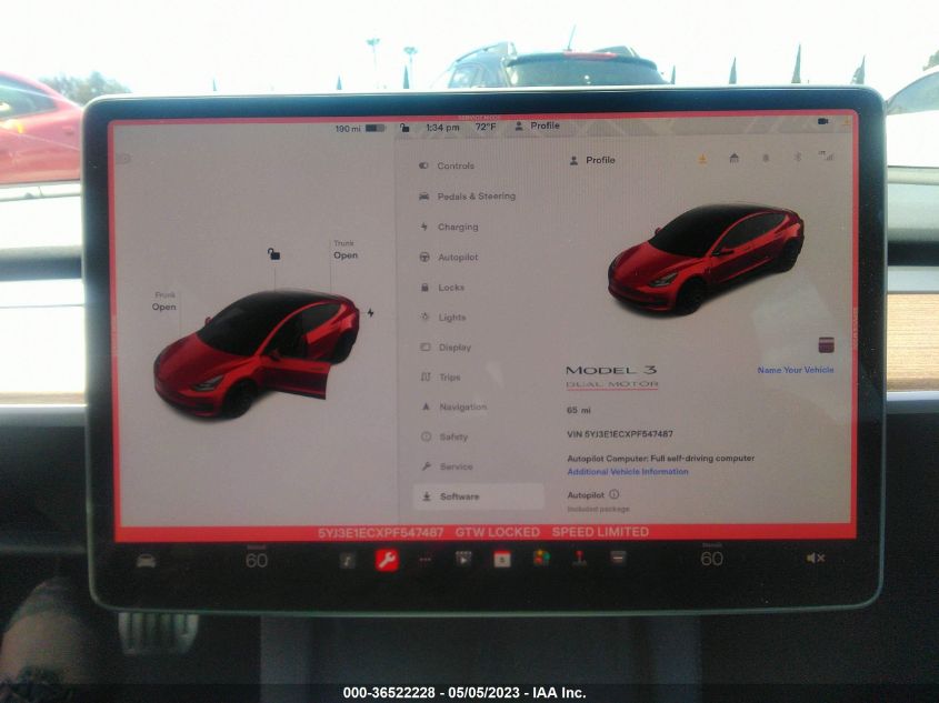 2023 TESLA MODEL 3 PERFORMANCE - 5YJ3E1ECXPF547487