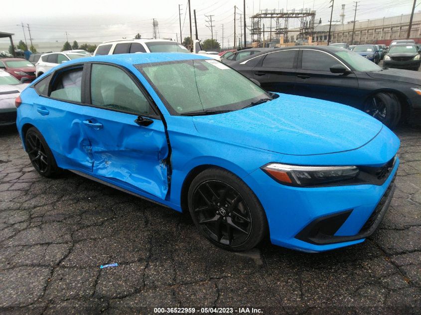 2022 HONDA CIVIC HATCHBACK SPORT - 19XFL2H86NE011249